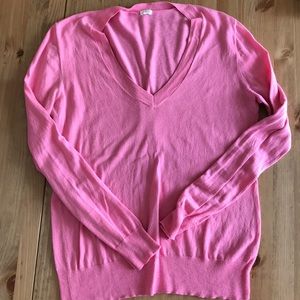 Pink J.Crew V-neck
